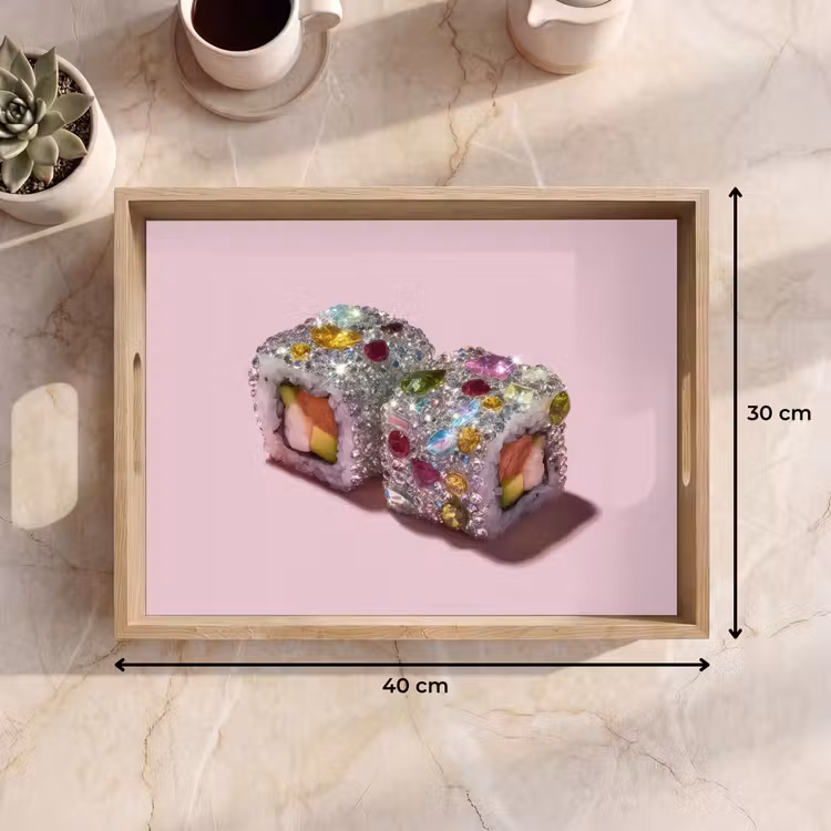 Plateau - Sushi - Rouleaux - Pierres - Coloré — 7