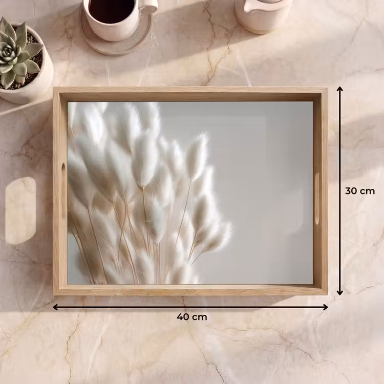 Plateau - Plumes - Beige - Minimaliste — 7