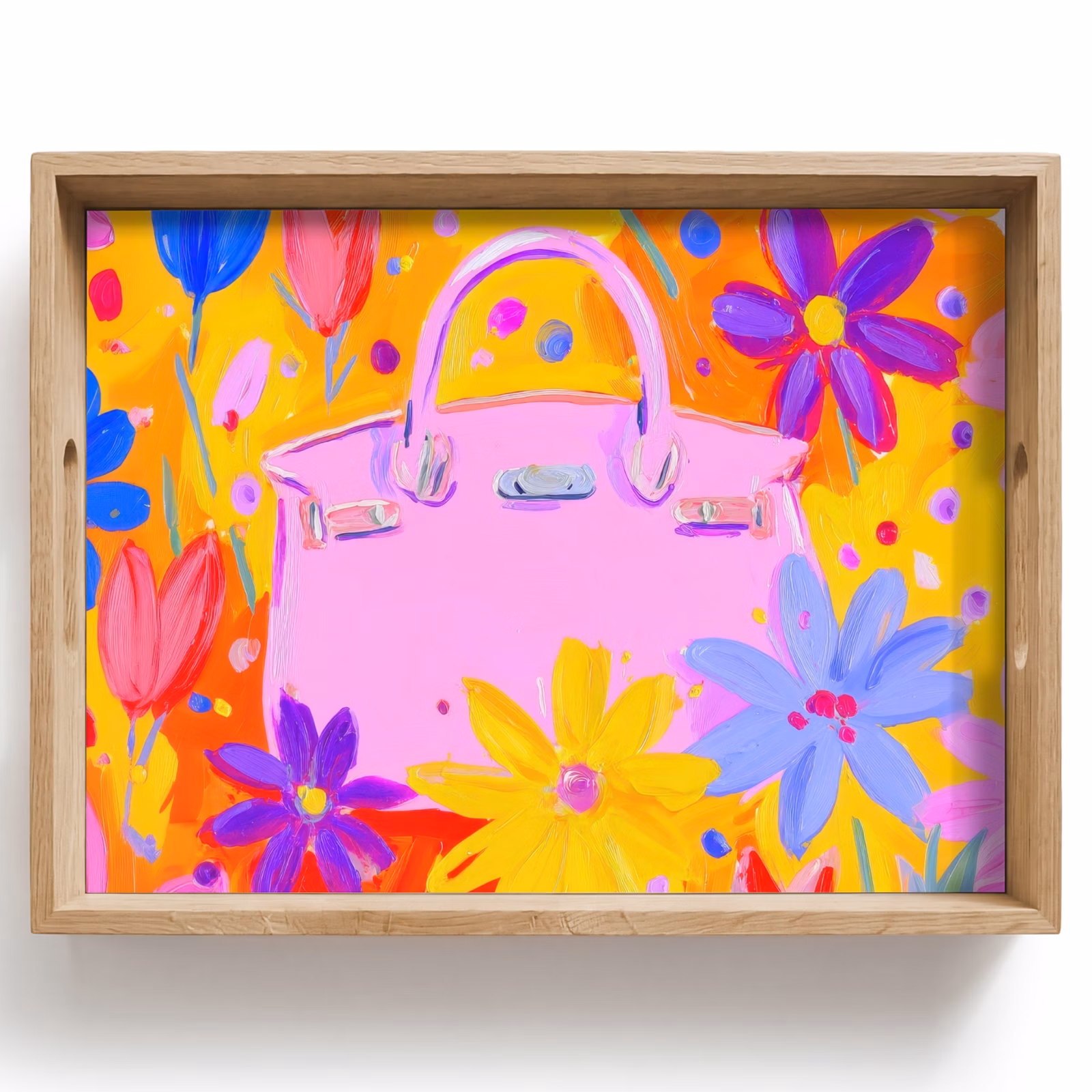 Plateau - Sac - Rose - Fleurs — 1