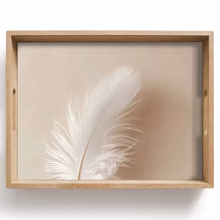 Plateau - Plume - Minimaliste - Rose — 1