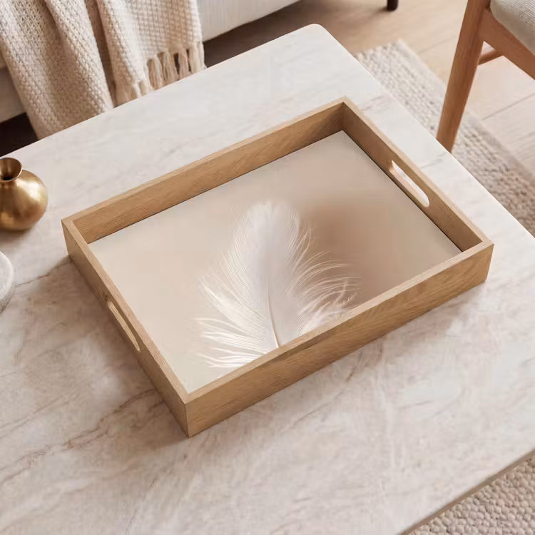 Plateau - Plume - Minimaliste - Rose — 2