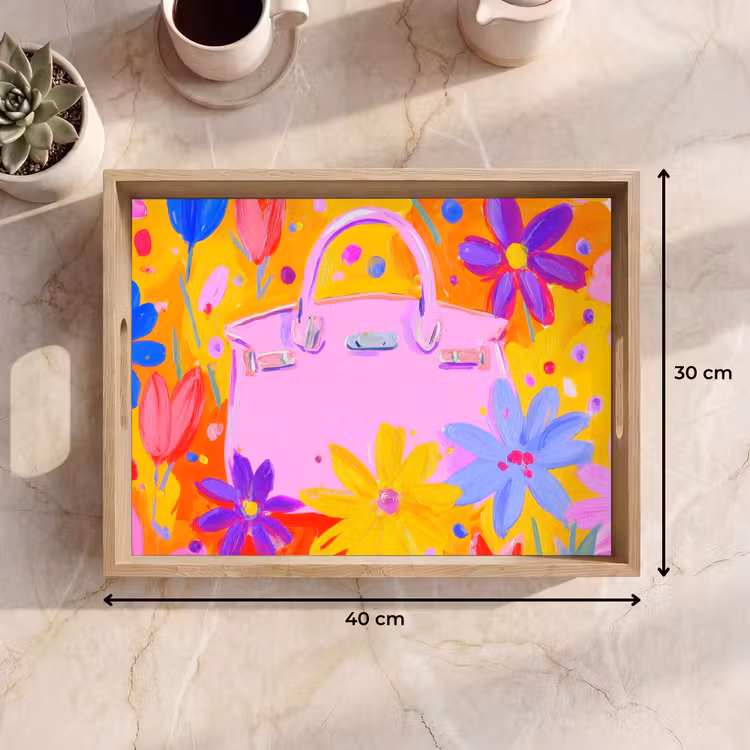 Plateau - Sac - Rose - Fleurs — 7