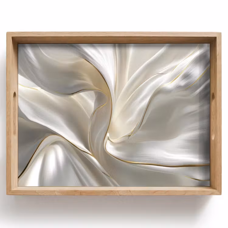 Plateau - Tissu - Plis - Or — 1