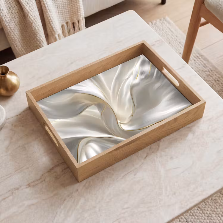 Plateau - Tissu - Plis - Or — 2