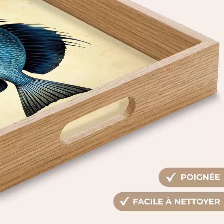 Plateau - Bleu - Branchies - Poisson - Illustration — 8