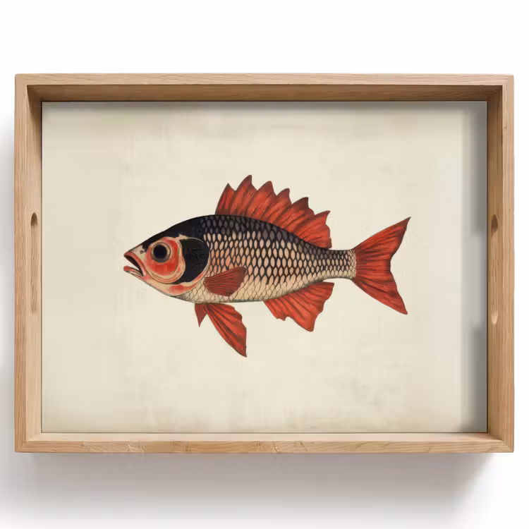 Plateau - Écailles - Rouge - Poisson - Nageoires — 1