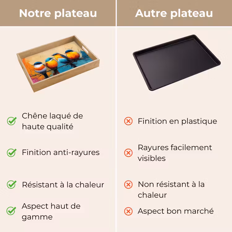 Plateau - Oiseaux - coloré - branche - abstrait — 9