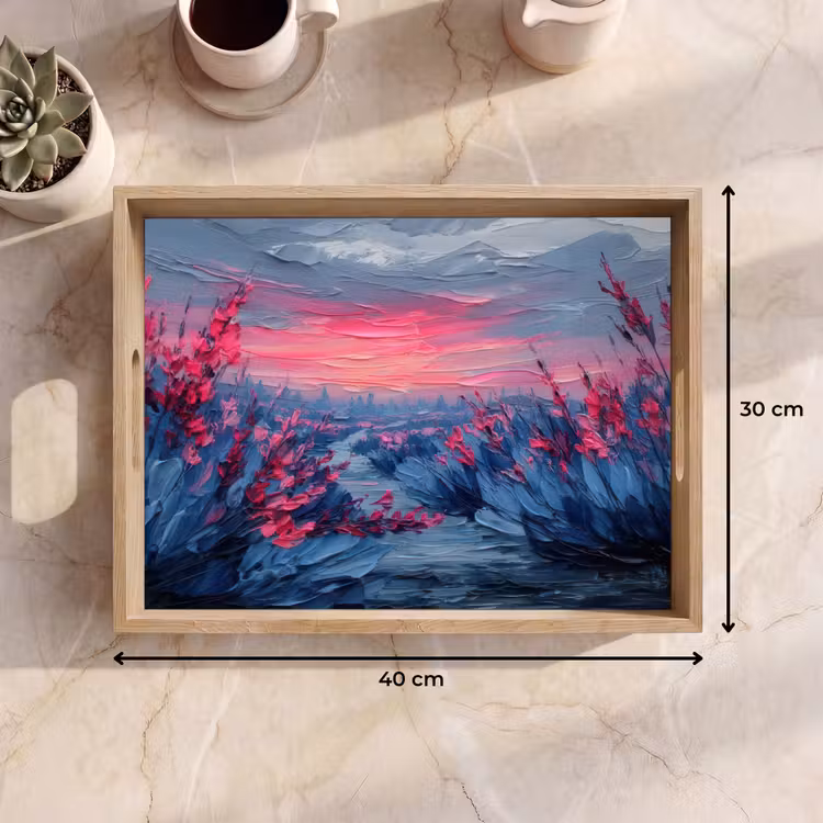 Plateau - Peinture - Coucher de soleil - Fleurs - Rivière — 7