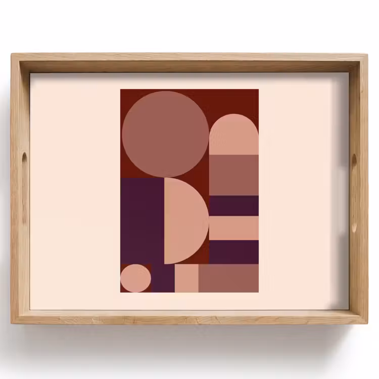 Plateau - Géométrique - Cercles - Rouge — 1