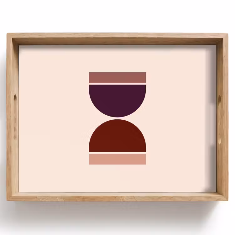 Plateau - Sablier - Symétrique - Rouge - Violet — 1