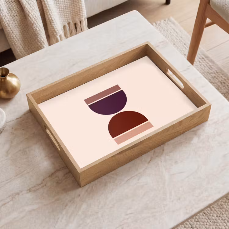 Plateau - Sablier - Symétrique - Rouge - Violet — 2