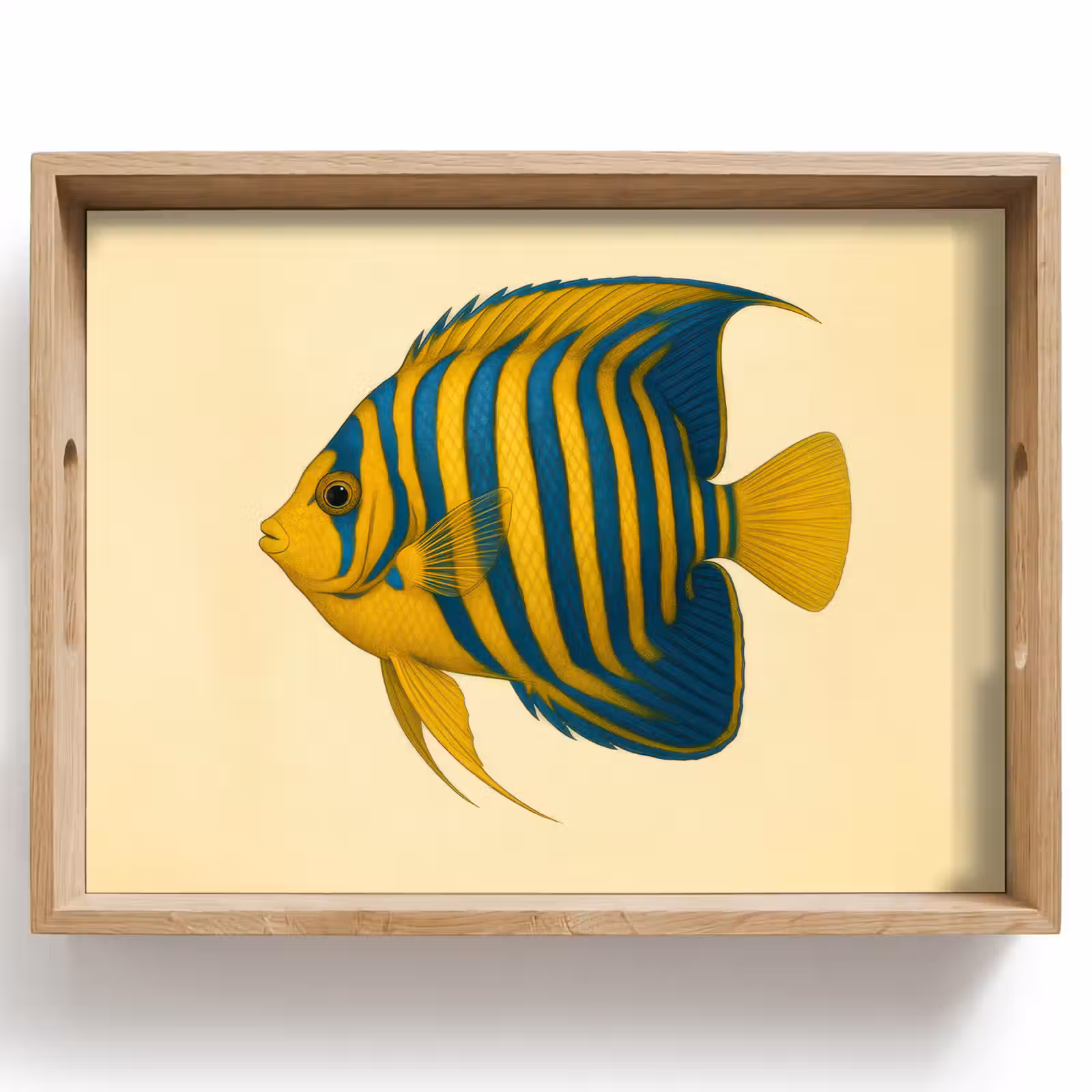 Plateau - Jaune vif - Poisson - Rayures - Nageoires — 1