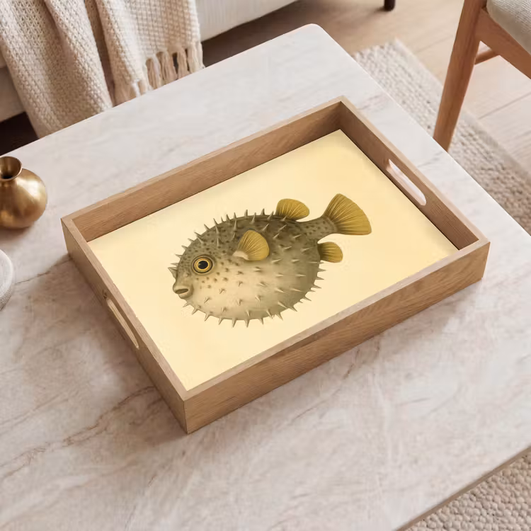 Plateau - Épines - Poisson - Gonflées - Marron — 2