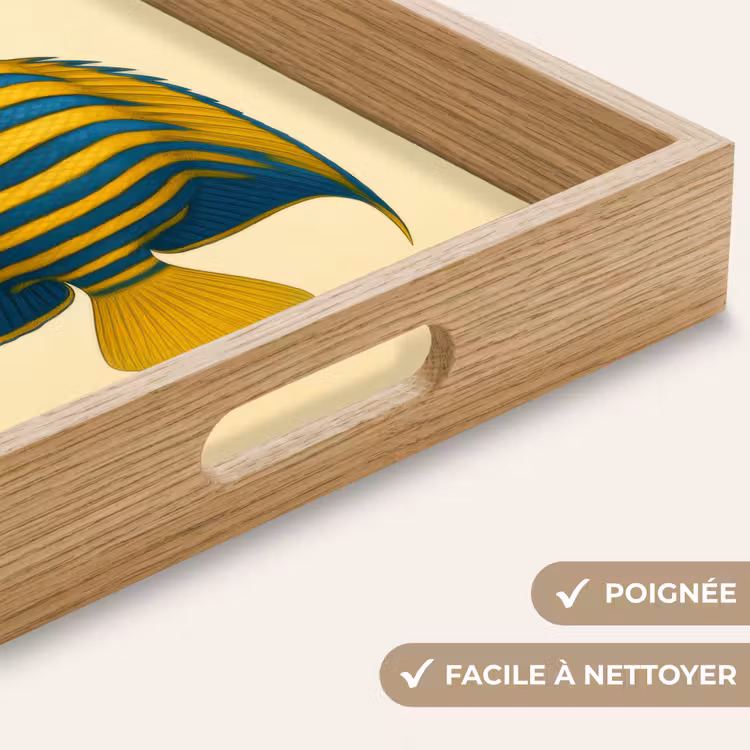 Plateau - Jaune vif - Poisson - Rayures - Nageoires — 8