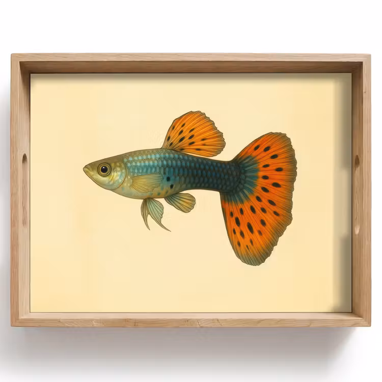 Plateau - Poisson - illustration - Points - Orange — 1