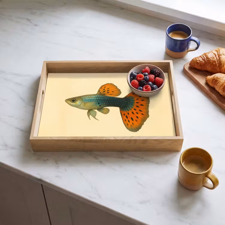 Plateau - Poisson - illustration - Points - Orange — 3