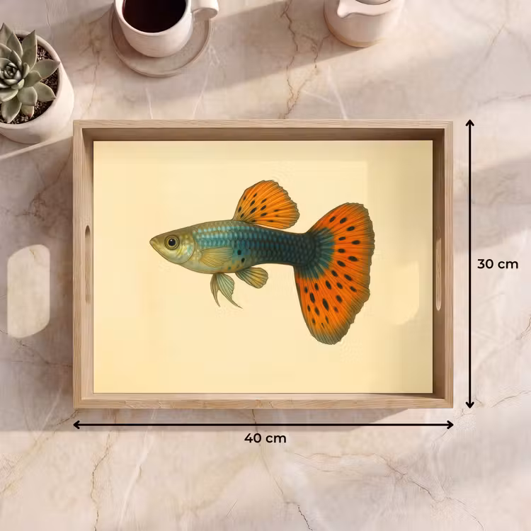 Plateau - Poisson - illustration - Points - Orange — 7