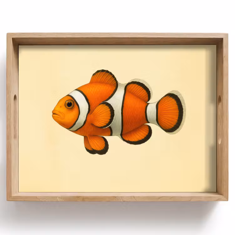 Plateau - Poisson - Orange - Rayures — 1