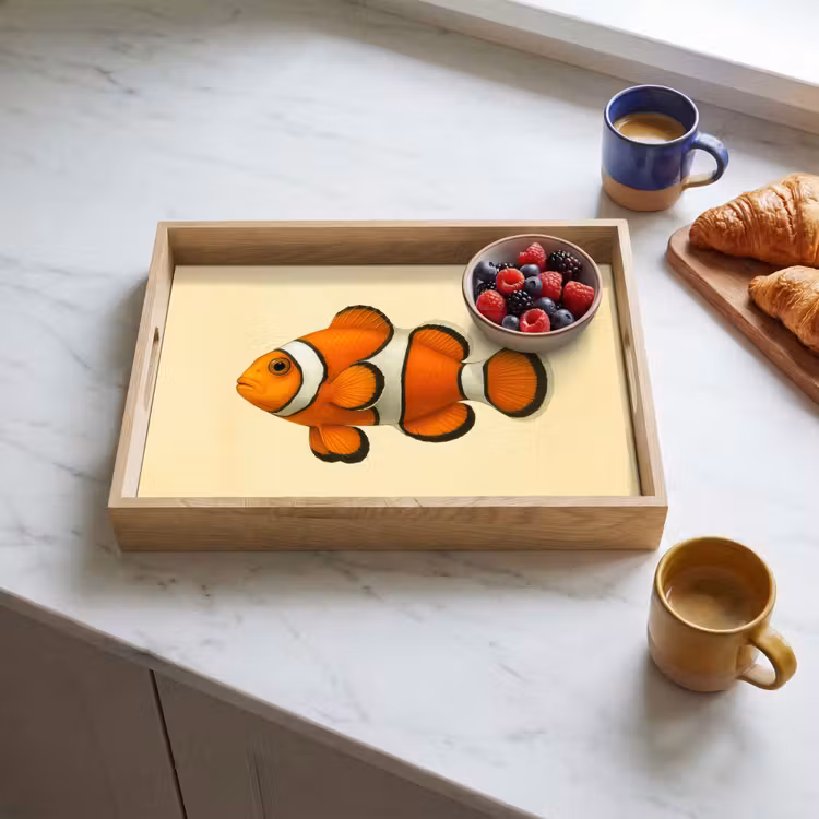 Plateau - Poisson - Orange - Rayures — 3