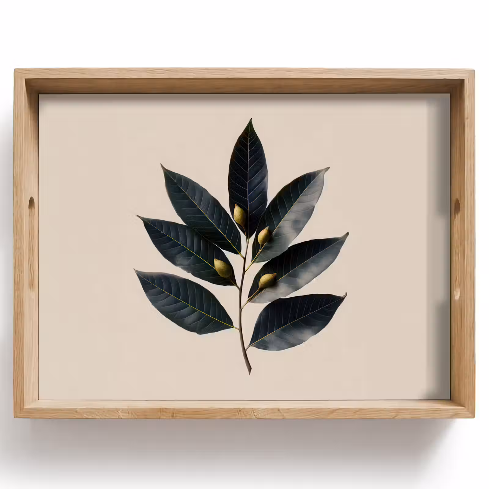 Plateau - Feuilles de laurier - Bourgeons de fleurs - subtil — 1