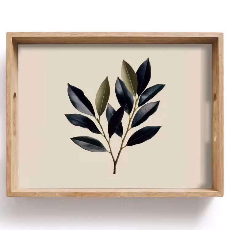 Plateau - Ovale - Vert olive - Simple — 1