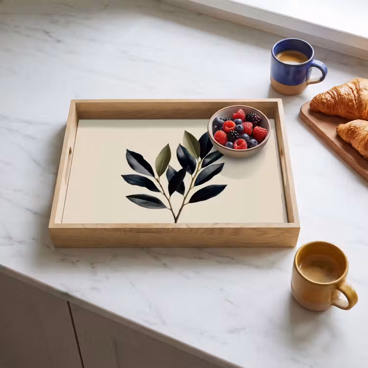Plateau - Ovale - Vert olive - Simple — 3