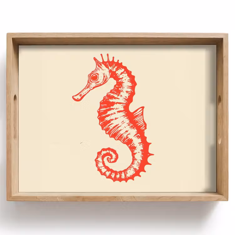 Plateau - Hippocampe - Rouge - Détails fins — 1