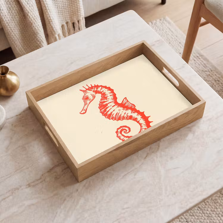 Plateau - Hippocampe - Rouge - Détails fins — 2