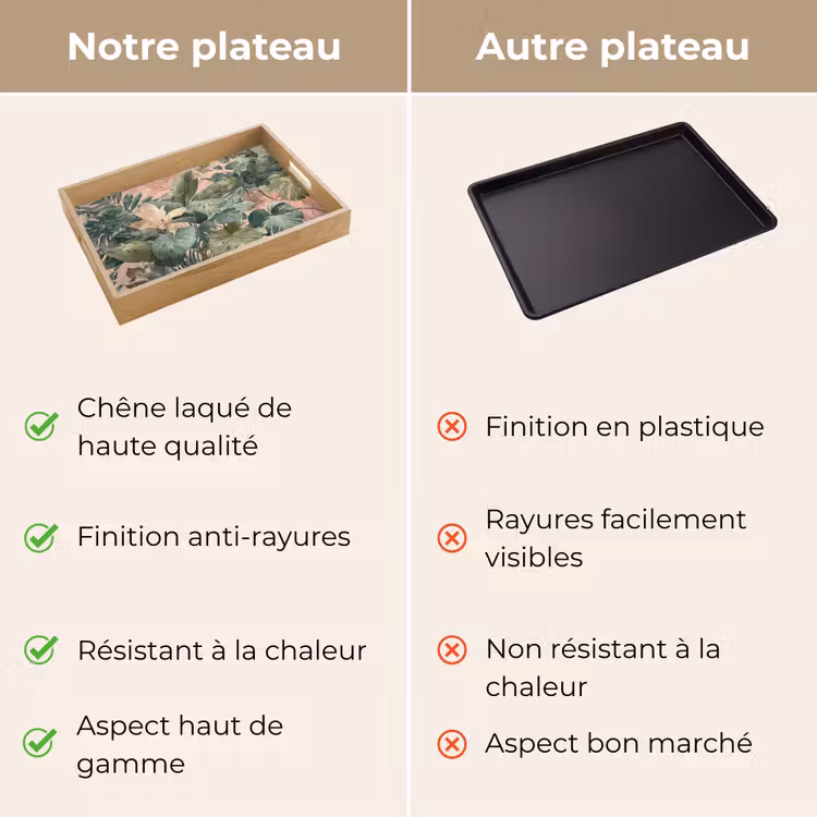 Plateau - Composition des feuilles - Vertes - Roses — 9