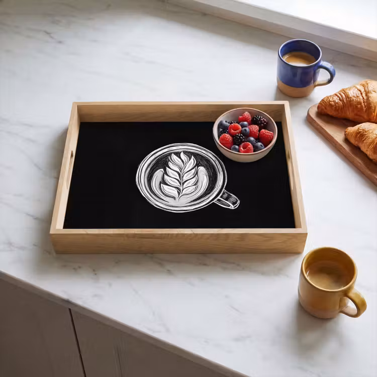 Plateau - Dessin à la craie - Café - Latte art — 3