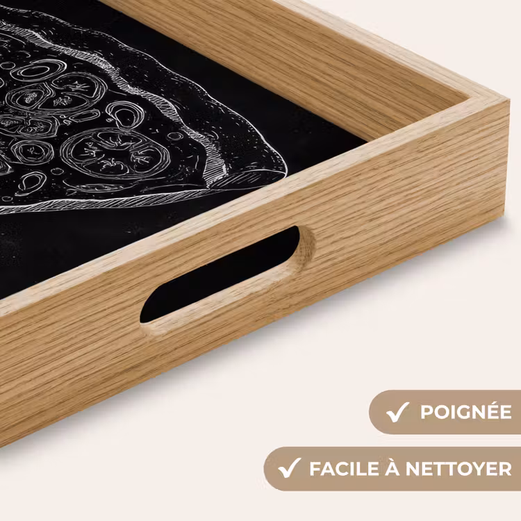 Plateau - Pointe de pizza - Garnitures - Dessin à la craie — 8