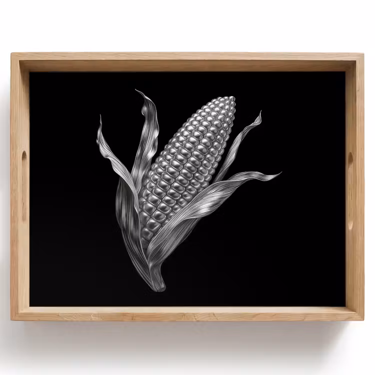 Plateau - Corncob - Métal brillant - Elégant — 1