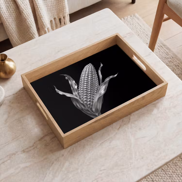 Plateau - Corncob - Métal brillant - Elégant — 2
