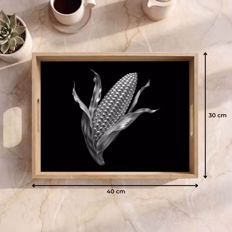 Plateau - Corncob - Métal brillant - Elégant — 7