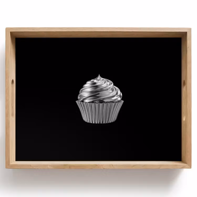 Plateau - Cupcake - Luxueux - Argent — 1