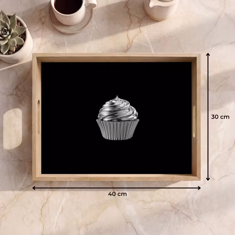 Plateau - Cupcake - Luxueux - Argent — 7