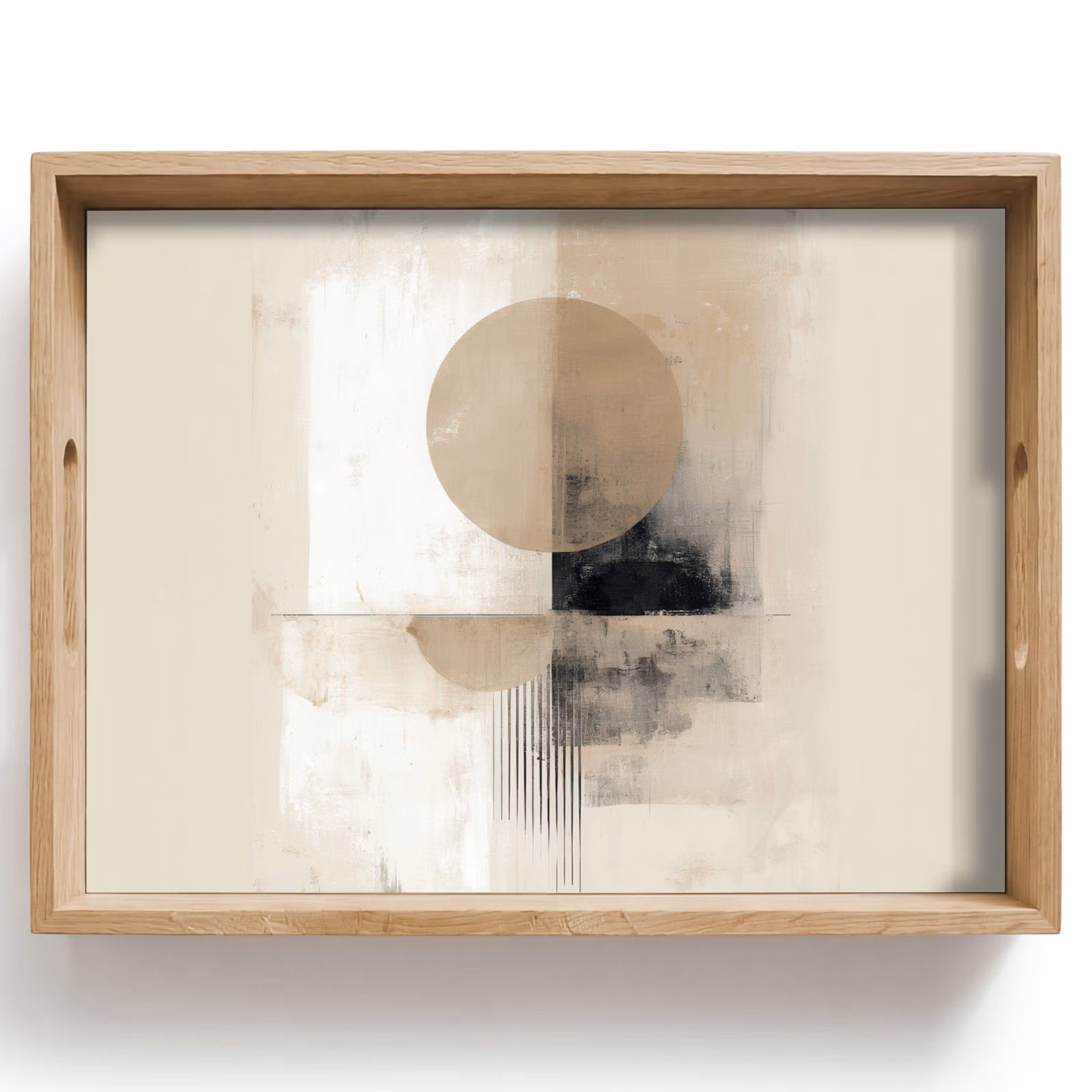 Plateau - Cercle - Composition - Profondeur - Beige — 1