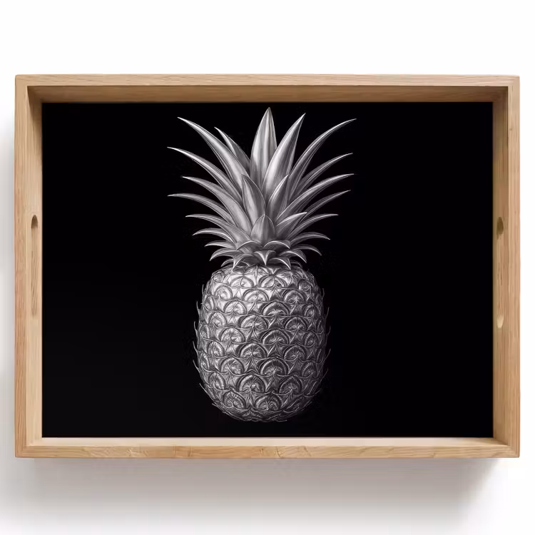 Plateau - Ananas - Détaillé - Feuilles — 1