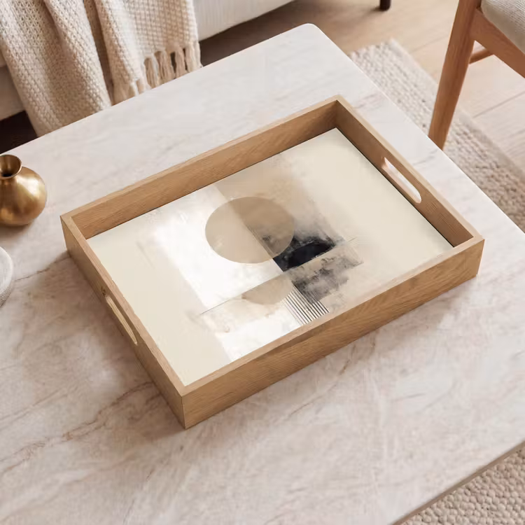 Plateau - Cercle - Composition - Profondeur - Beige — 2
