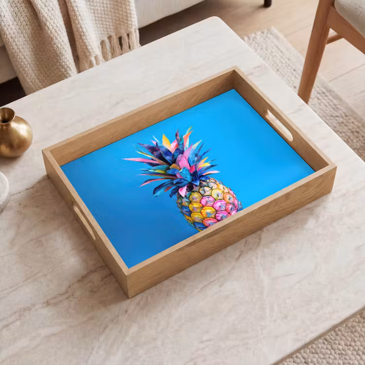 Plateau - Ananas - Bleu - Tropical - Gaieté — 2