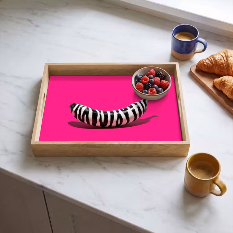 Plateau - Banana - Imprimé zébré - Rose — 3