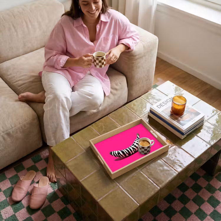Plateau - Banana - Imprimé zébré - Rose — 4