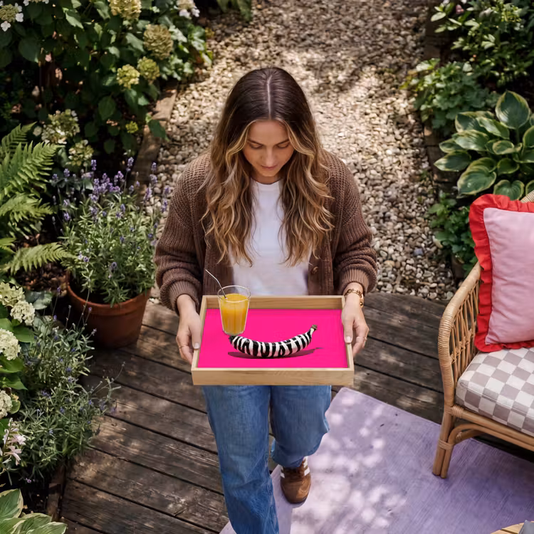 Plateau - Banana - Imprimé zébré - Rose — 6