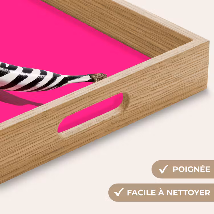 Plateau - Banana - Imprimé zébré - Rose — 8
