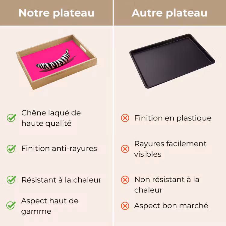 Plateau - Banana - Imprimé zébré - Rose — 9