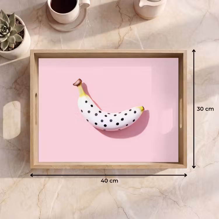 Plateau - Banane - Points - rose — 7