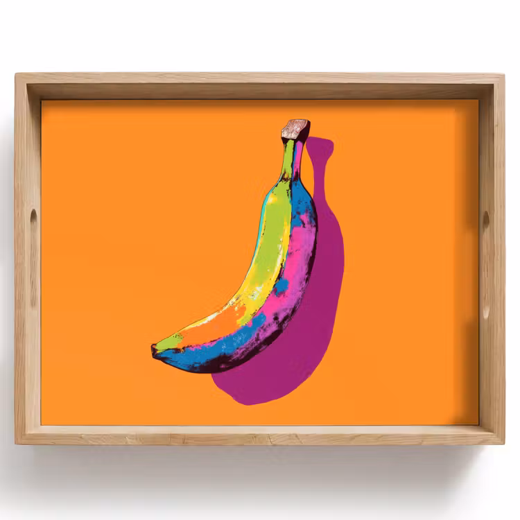 Plateau - Couleurs vives - Banane - pop art — 1