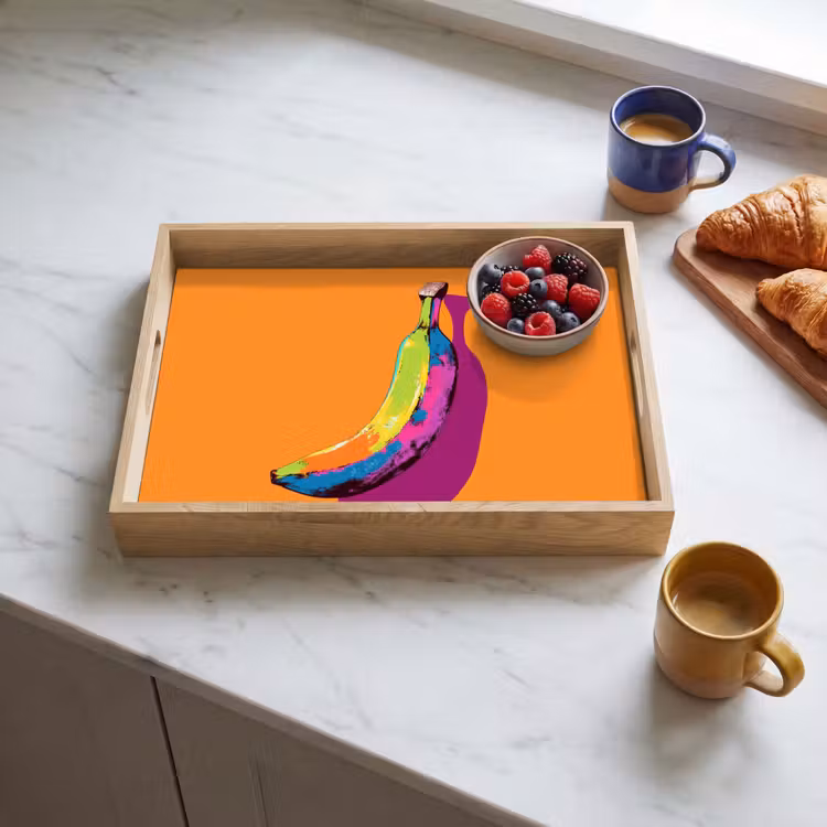Plateau - Couleurs vives - Banane - pop art — 3