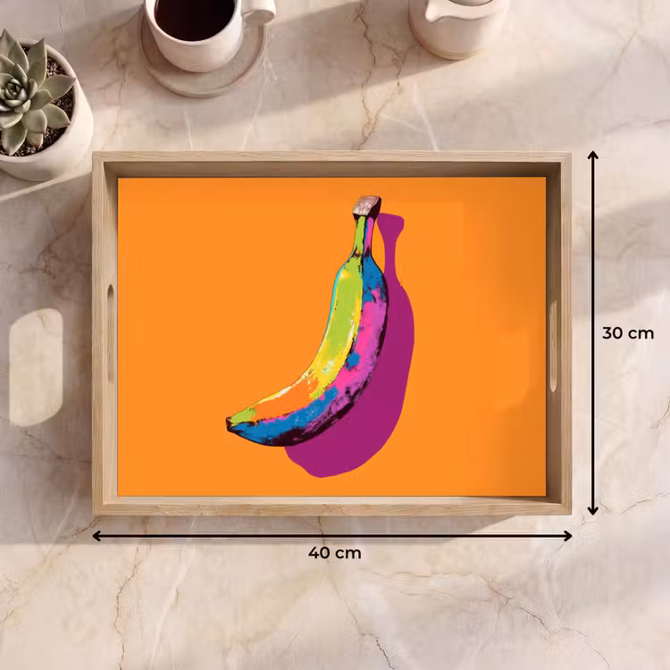 Plateau - Couleurs vives - Banane - pop art — 7