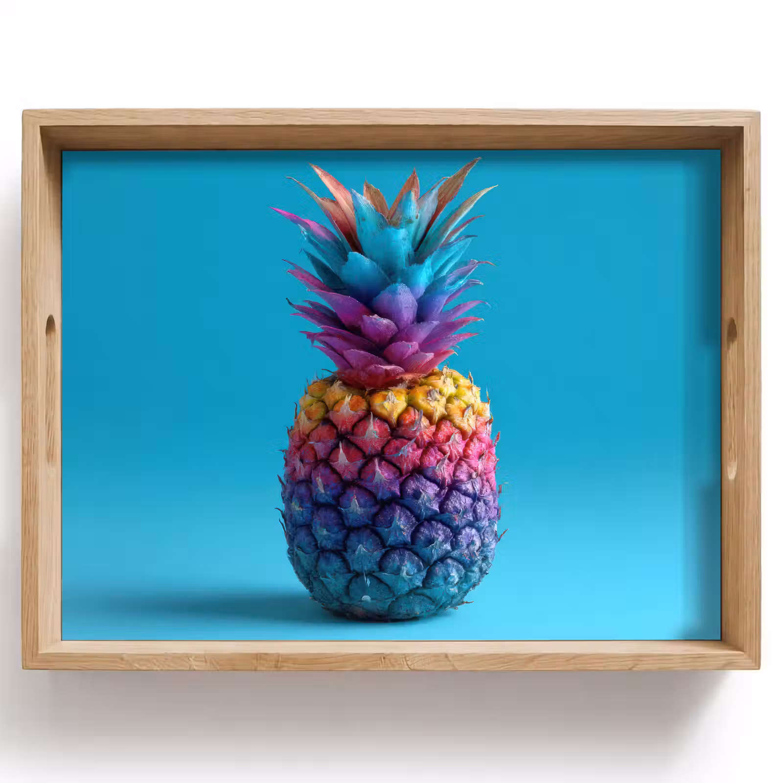 Plateau - Ananas - Arc-en-ciel - Bleu - Pop art — 1